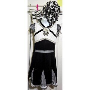 Girls Cheerleader Costume Punk Zombie Killer Goth Bad Dead Fear Rebel Halloween